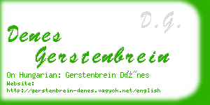 denes gerstenbrein business card